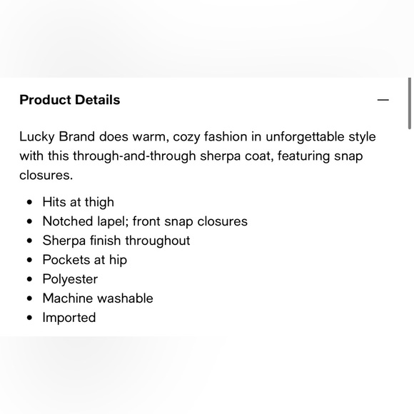 Lucky Brand size XL Blush Double Breasted Faux Shearling Fur Teddy Coat - Picture 9 of 9